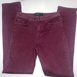 Long Tall Sally Women's Jeans UK 12 US 8 Wine Colored Jeans Excellent Condition